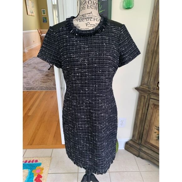 KATE SPADE Wool Blend Woodland Tweed Sheath Dress - Picture 4 of 12